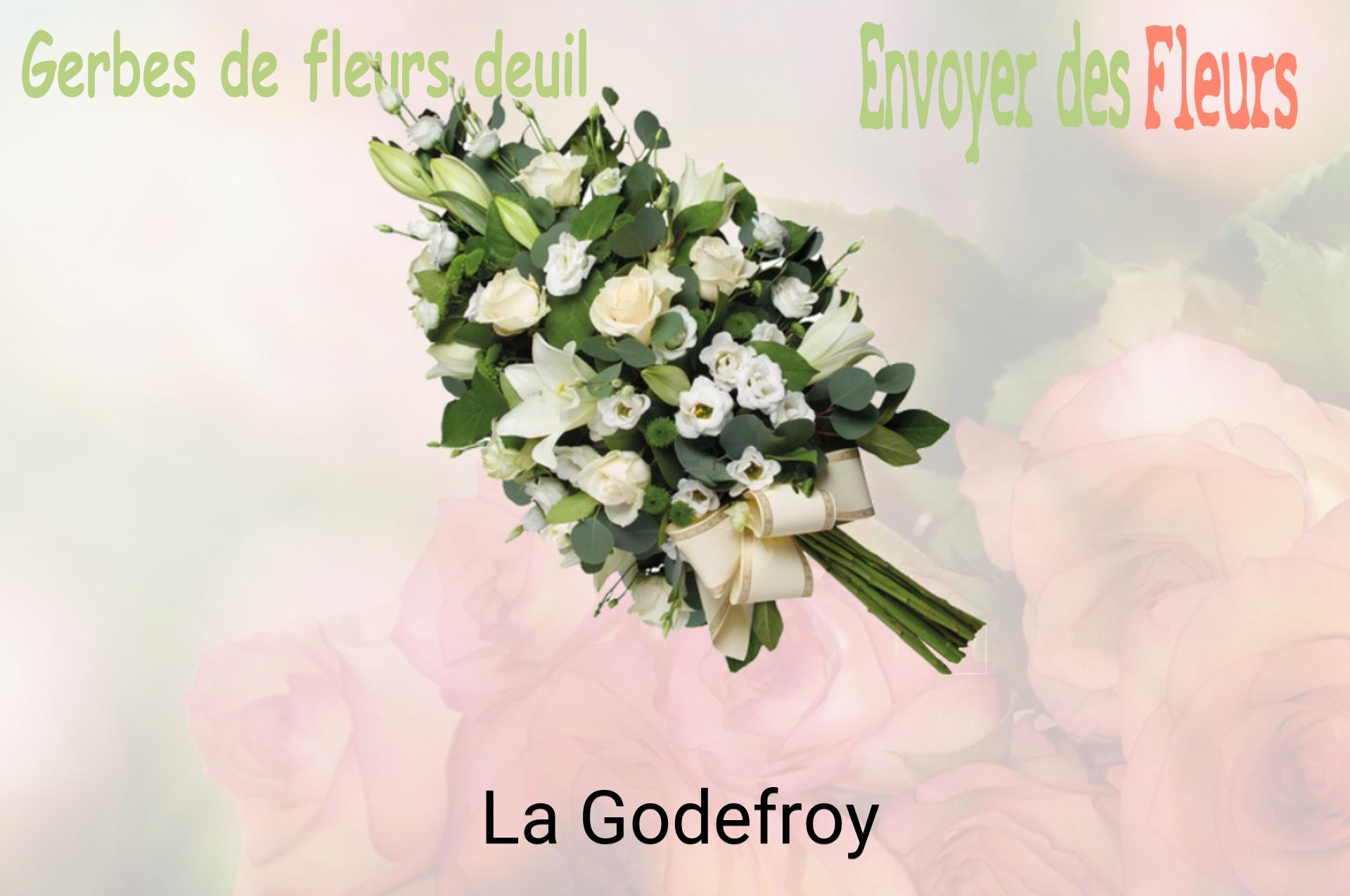 Gerbe de fleurs de deuil livrée à La Godefroy